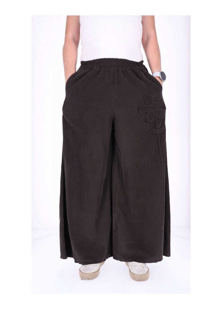 Hose Damen weites Bein Babycord