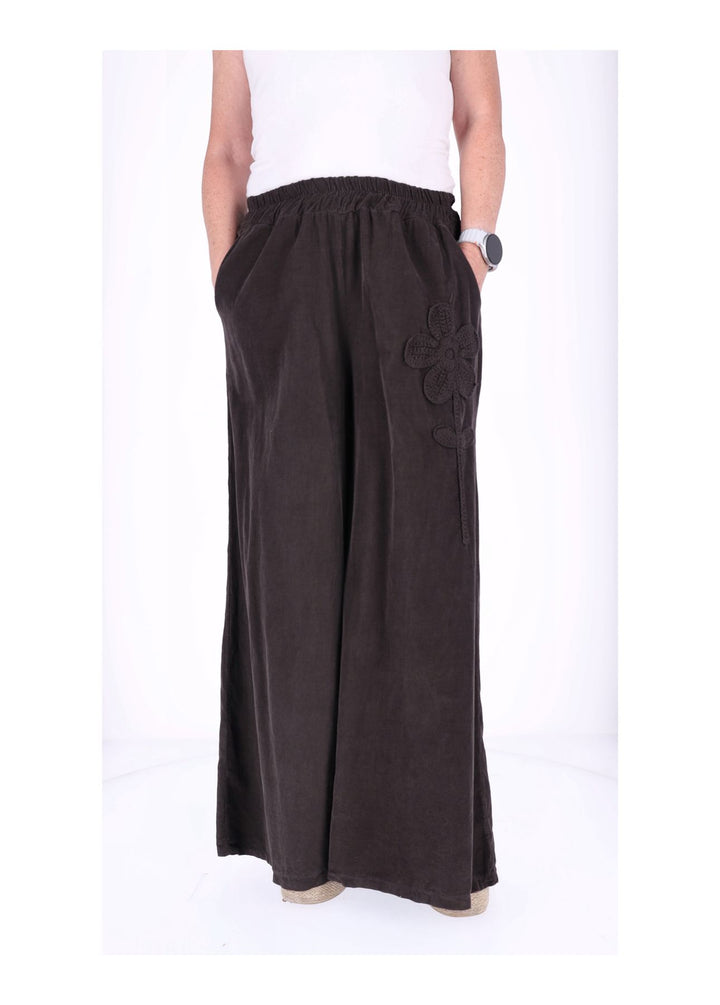 Hose Damen weites Bein Babycord