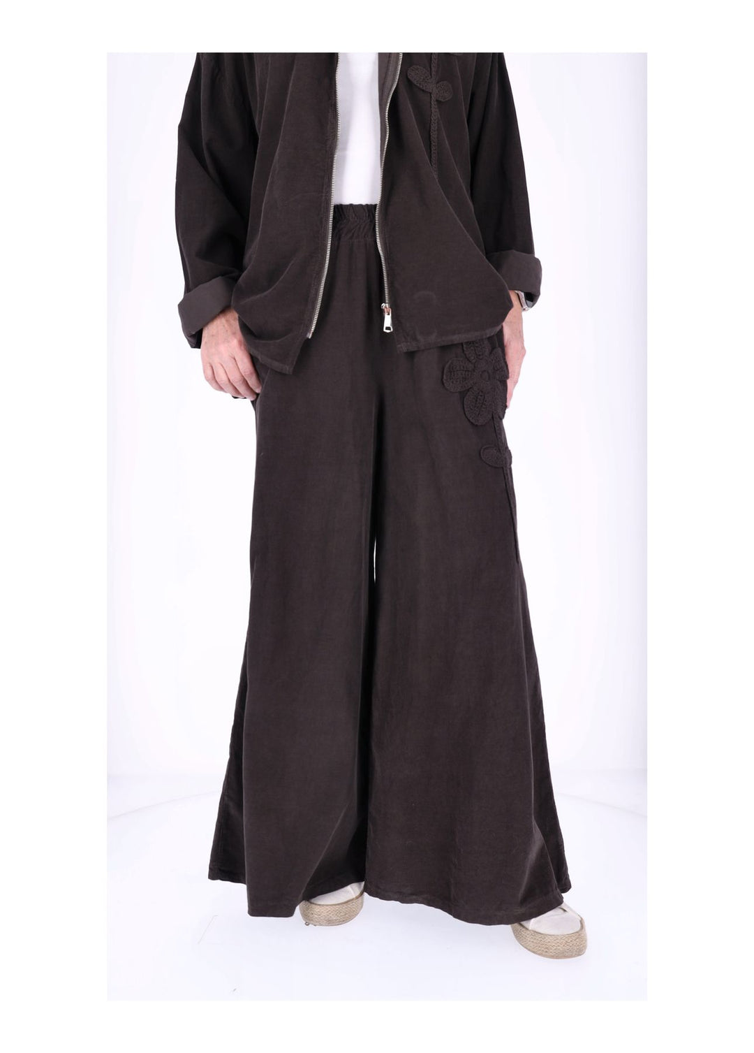 Hose Damen weites Bein Babycord