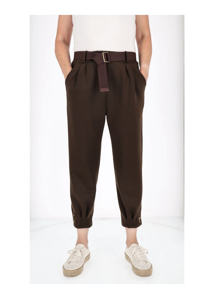 Hose Damen Sweatqualität Knöpfe