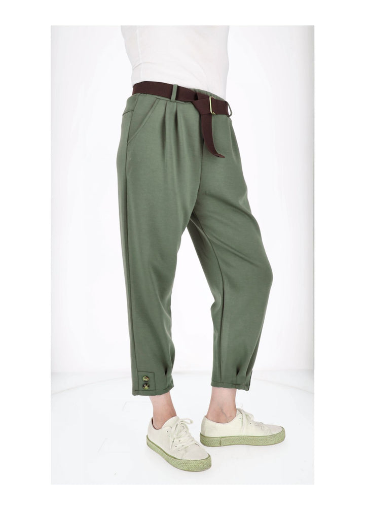 Hose Damen Sweatqualität Knöpfe