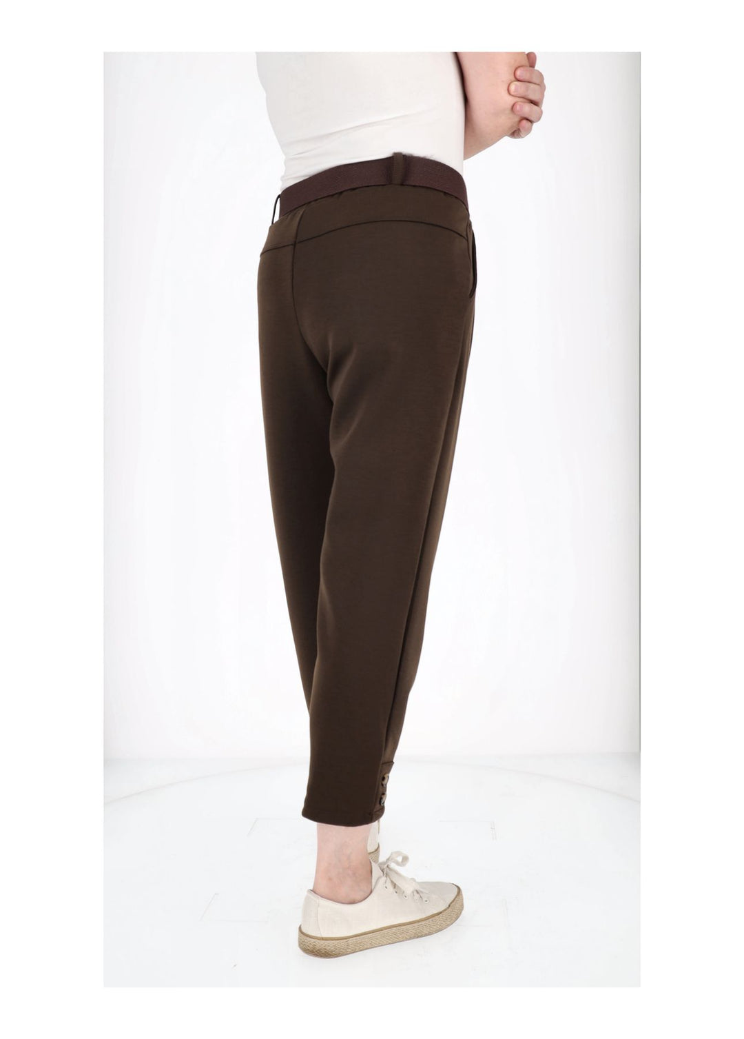 Hose Damen Sweatqualität Knöpfe