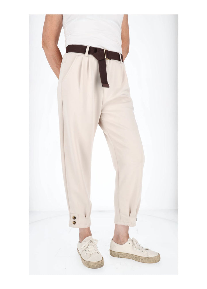 Hose Damen Sweatqualität Knöpfe