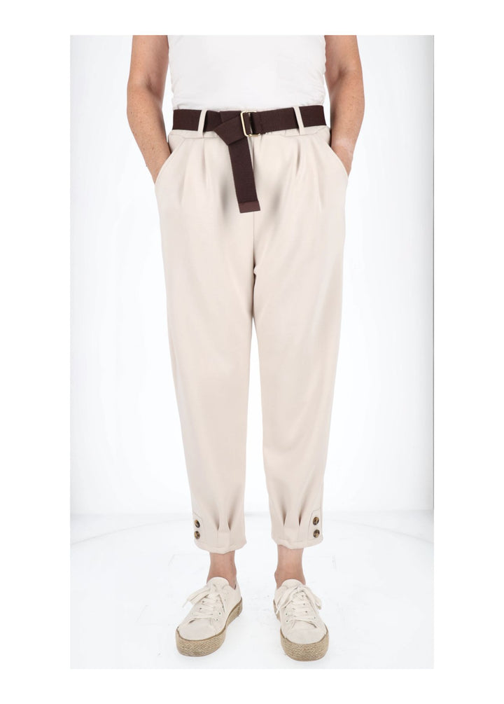 Hose Damen Sweatqualität Knöpfe