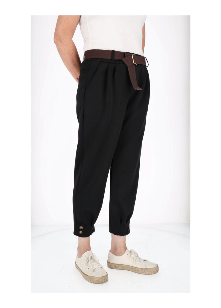 Hose Damen Sweatqualität Knöpfe