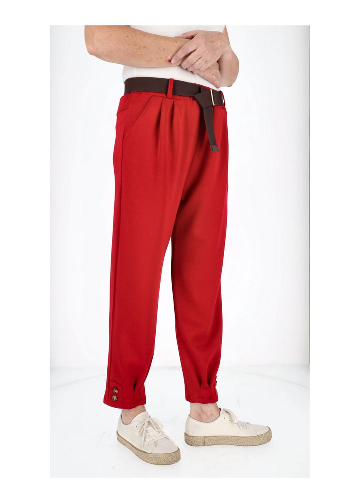 Hose Damen Sweatqualität Knöpfe