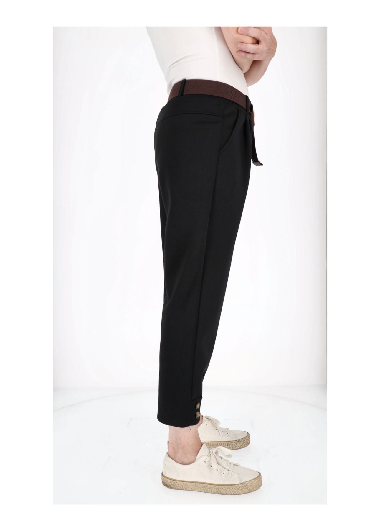 Hose Damen Sweatqualität Knöpfe