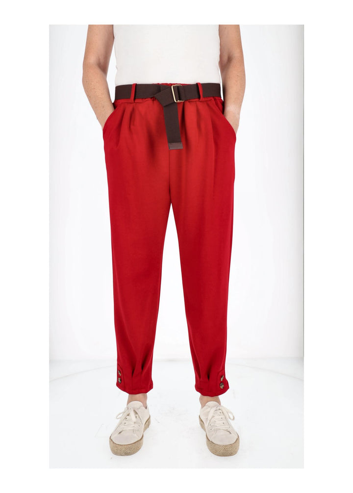 Hose Damen Sweatqualität Knöpfe