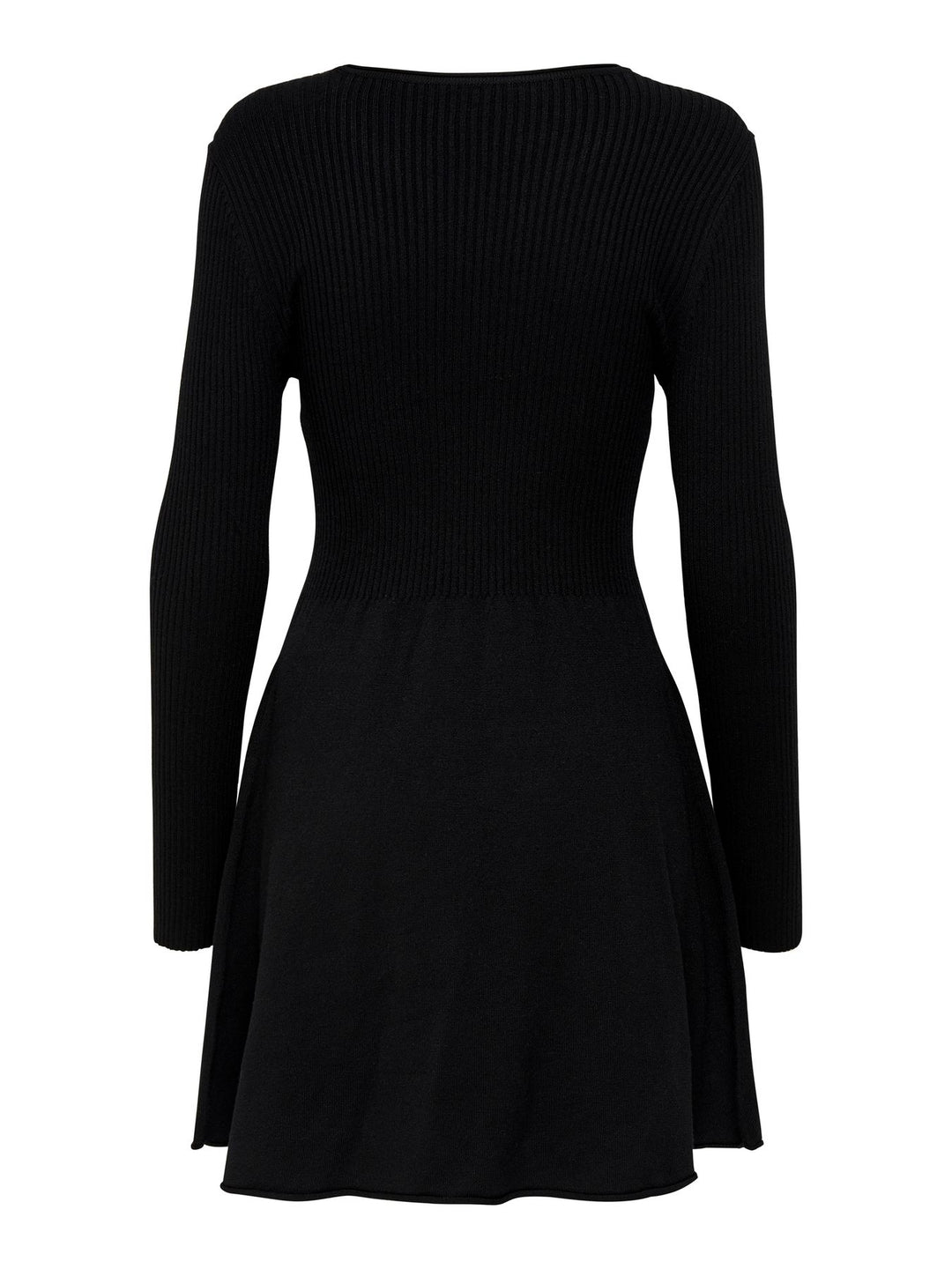 Damen ONLALMA L/S O-NECK DRESS KNT NOOS Black