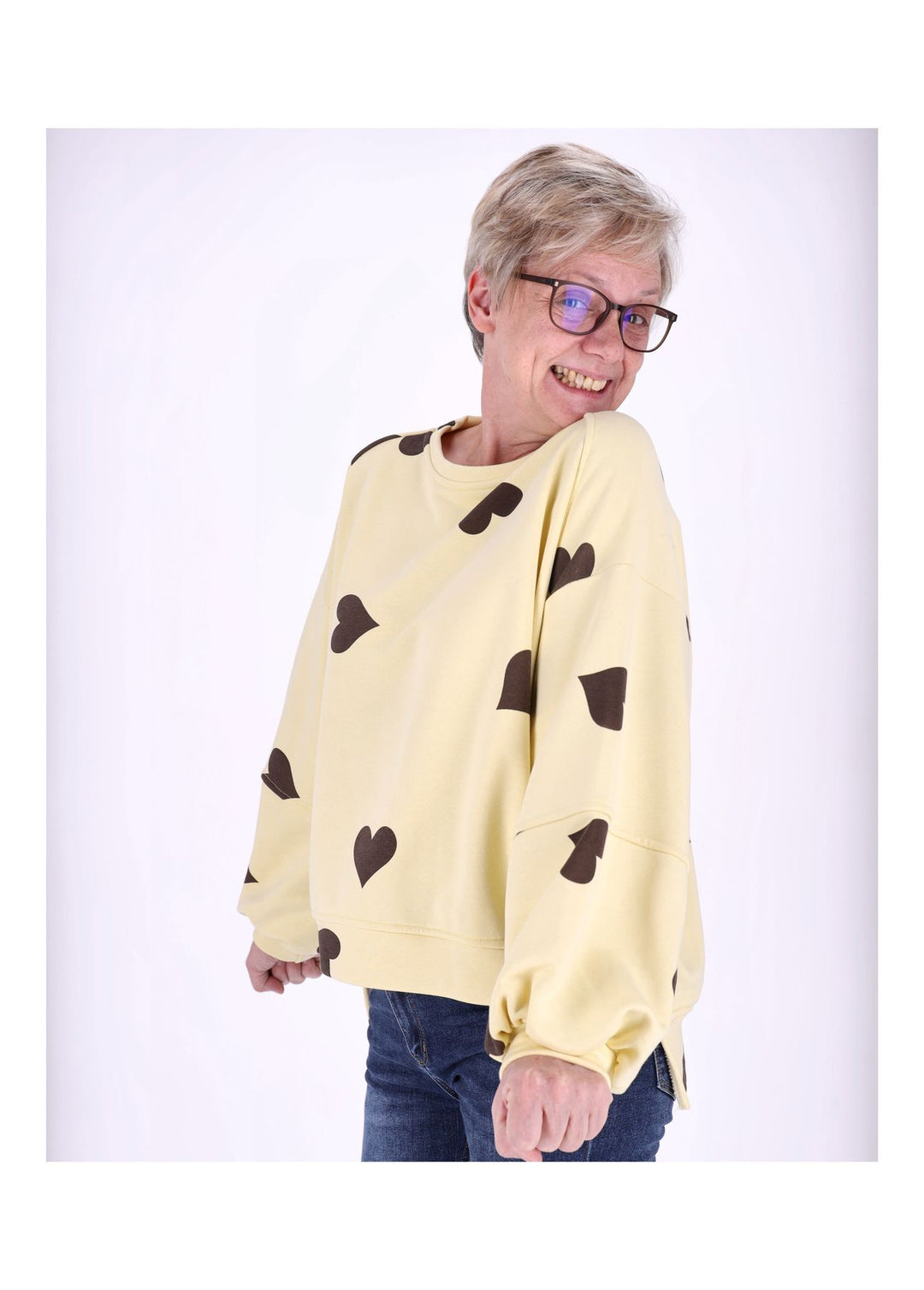 Sweatshirt Damen Herzen