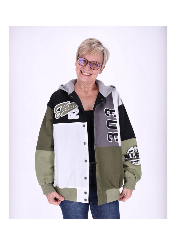 Jacke Damen Materialmix