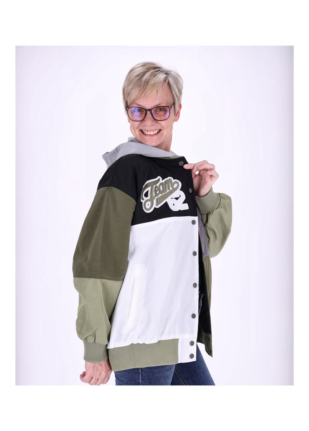 Jacke Damen Materialmix