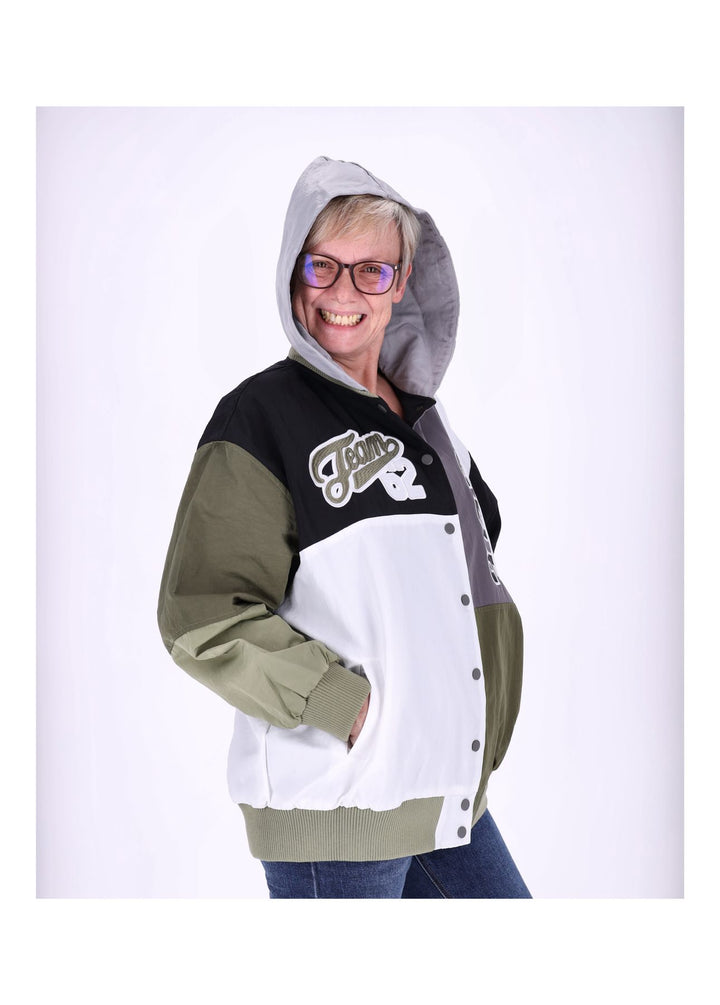 Jacke Damen Materialmix