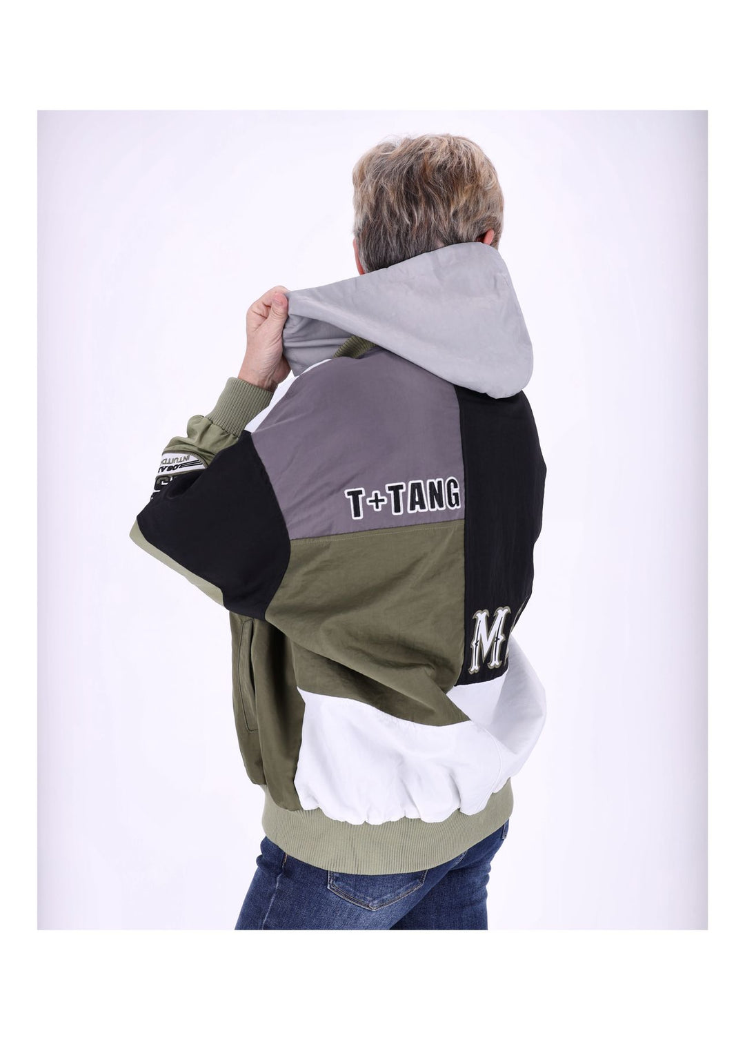 Jacke Damen Materialmix