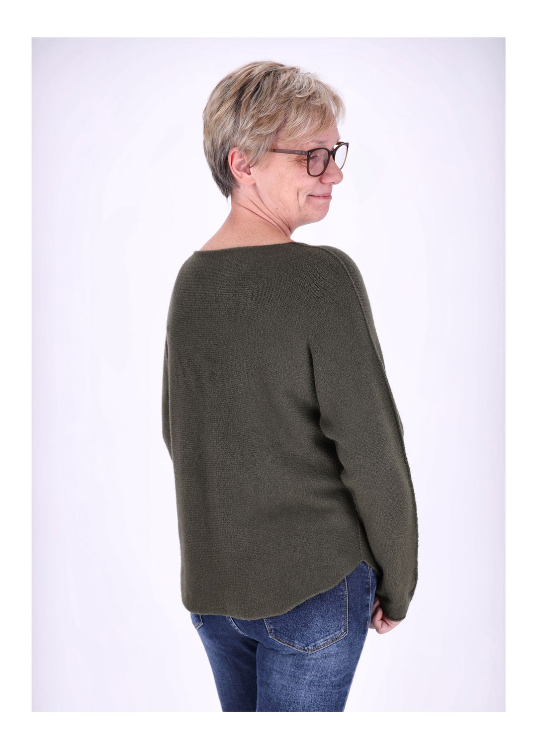 Damen Strickpullover Runhals