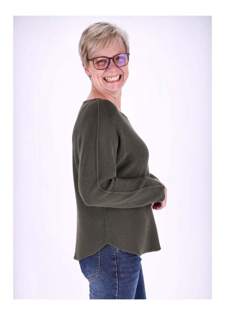 Damen Strickpullover Runhals