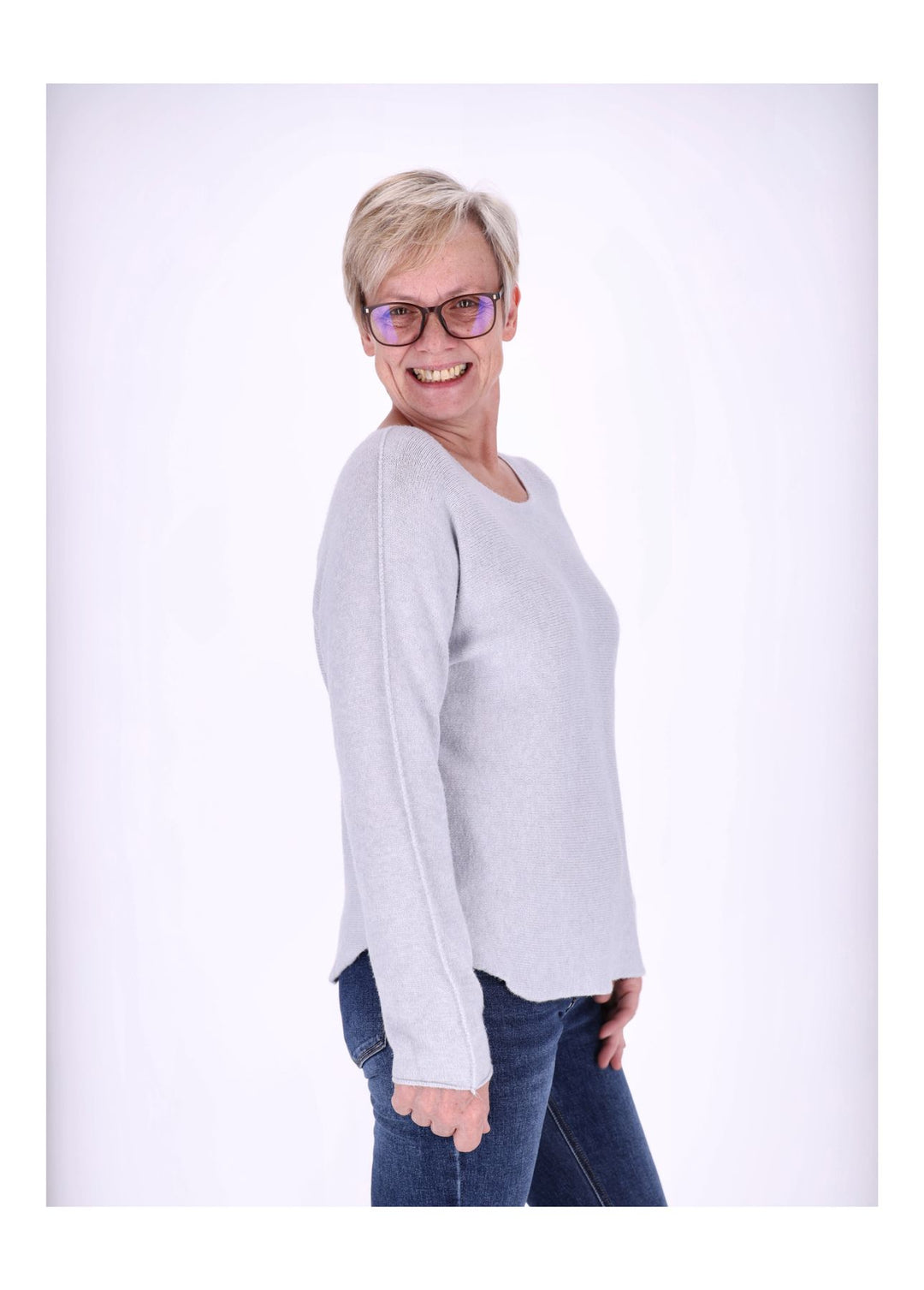 Splash of Color Strickpullover Rundhals Damen