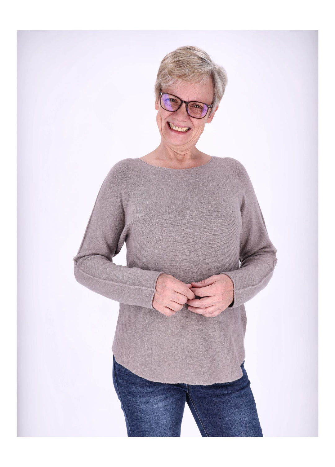 Splash of Color Strickpullover Rundhals Damen