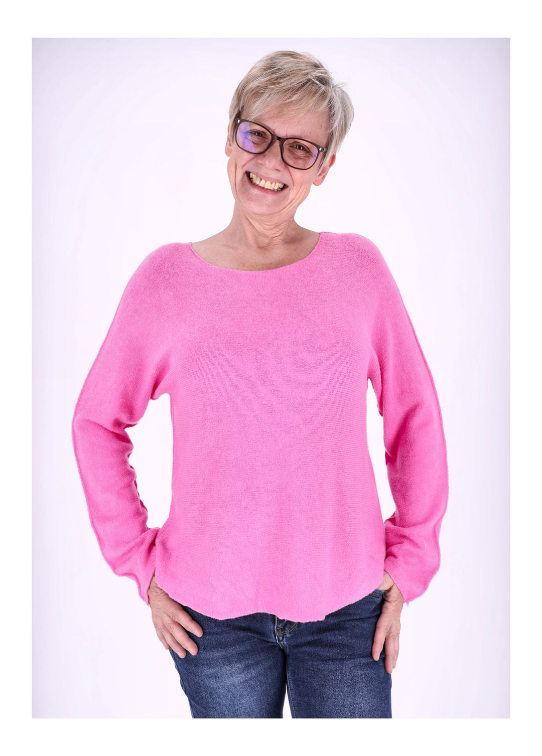 Splash of Color Strickpullover Rundhals Damen