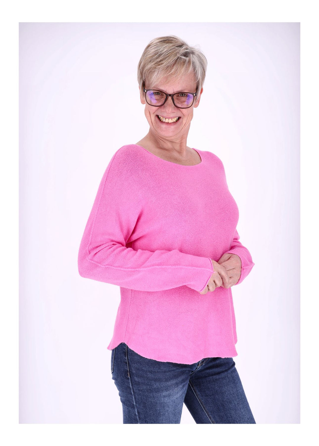 Splash of Color Strickpullover Rundhals Damen