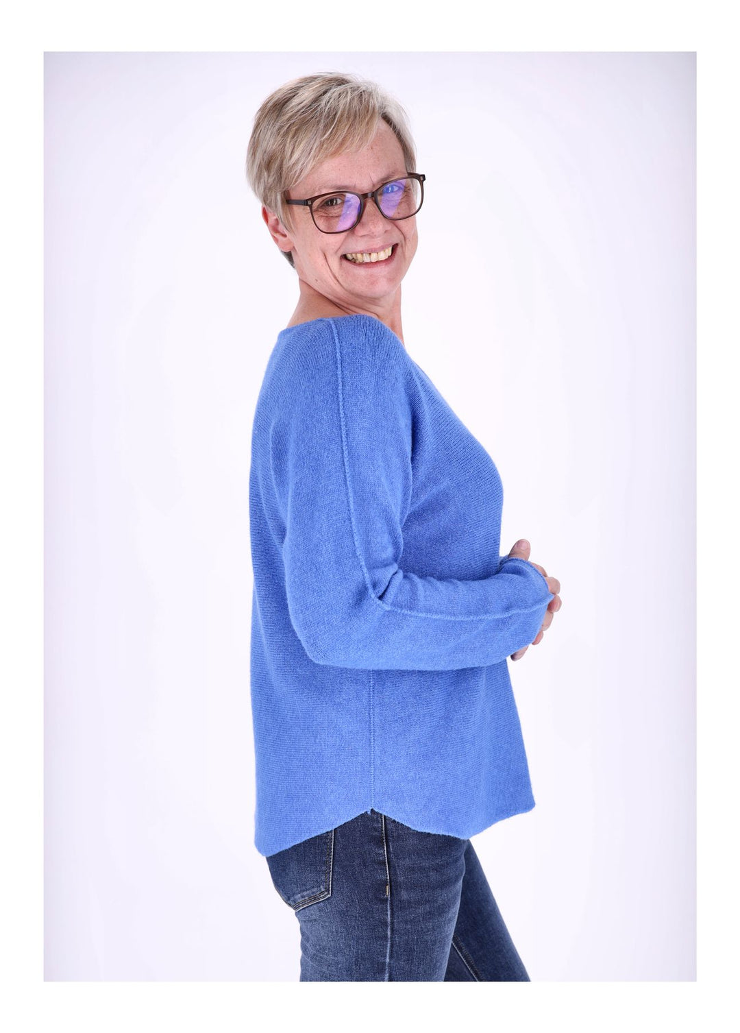 Damen Strickpullover V-Ausschnitt