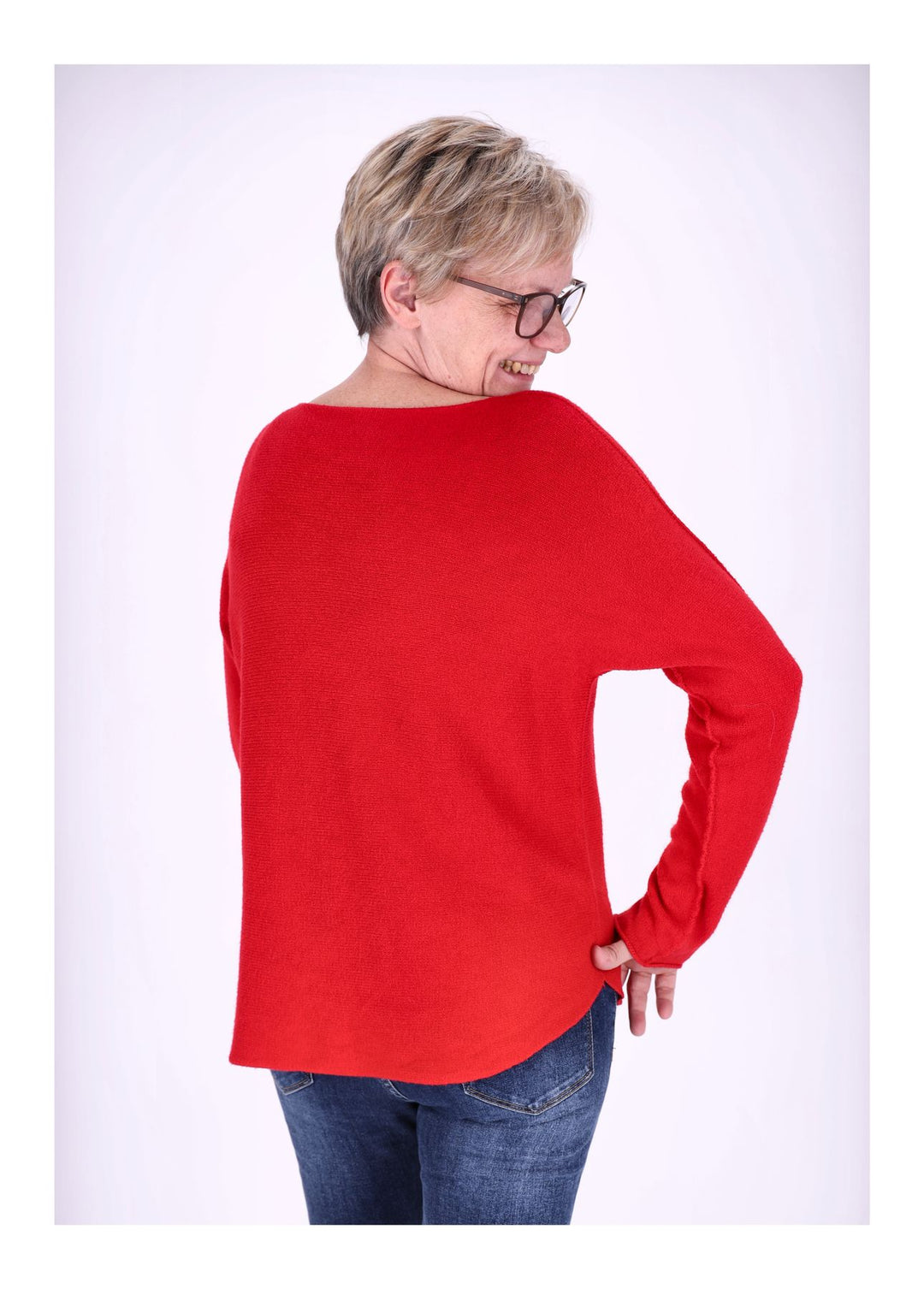 Splash of Color Strickpullover V-Ausschnitt