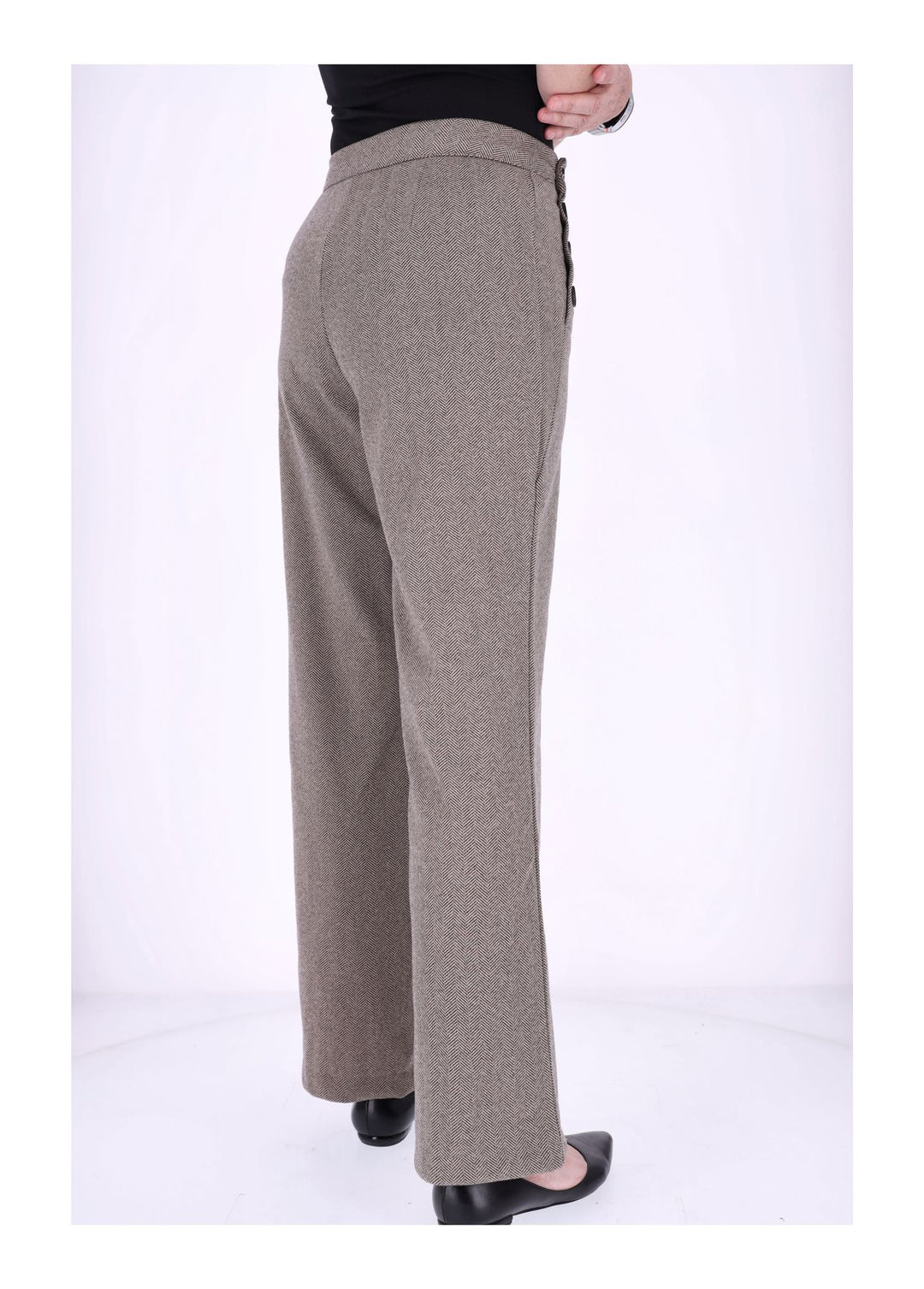 Hose Damen wideleg Knöpfe