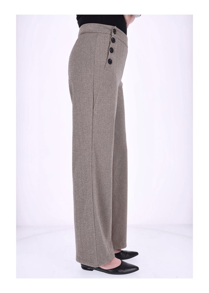 Hose Damen wideleg Knöpfe