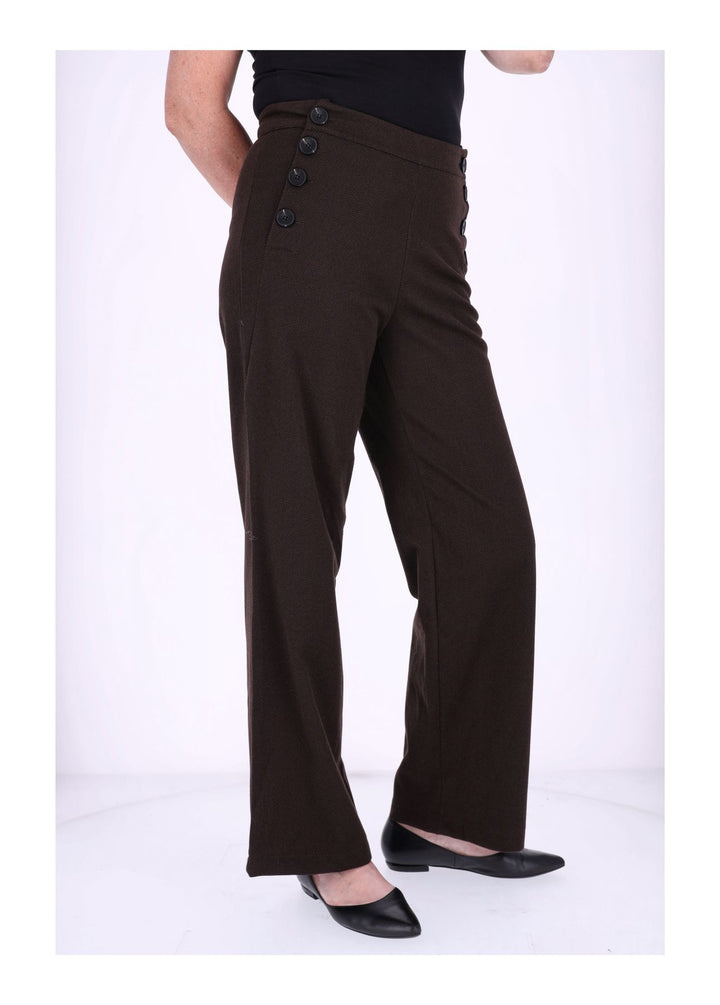 Hose Damen wideleg Knöpfe