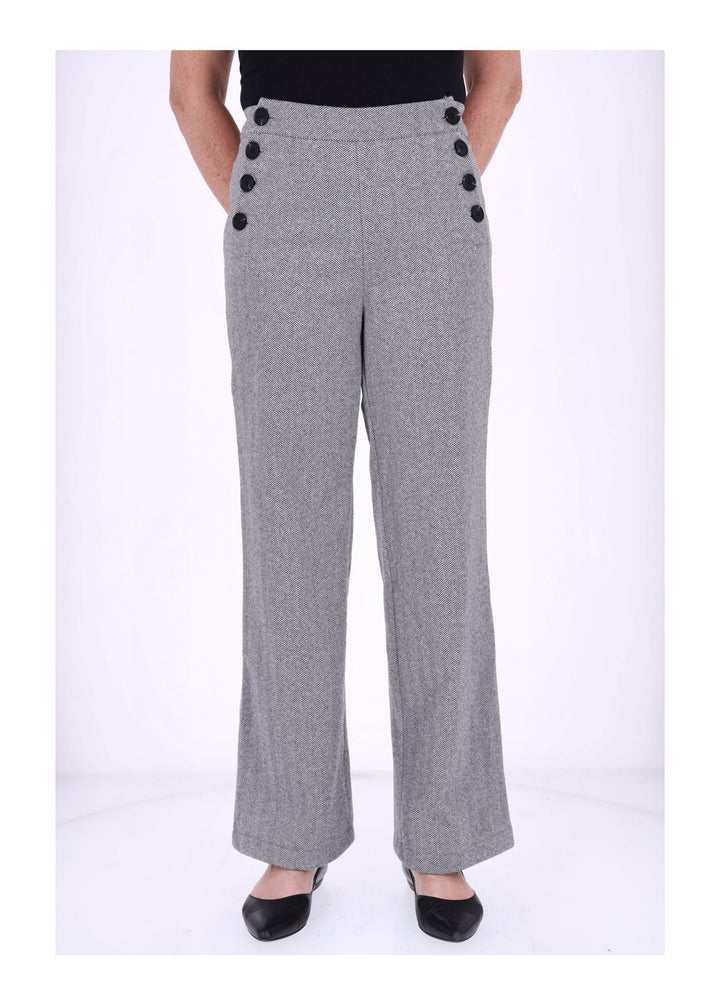 Hose Damen wideleg Knöpfe