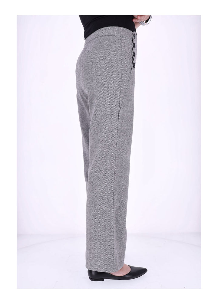 Hose Damen wideleg Knöpfe