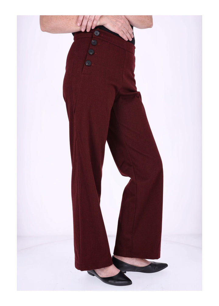 Hose Damen wideleg Knöpfe