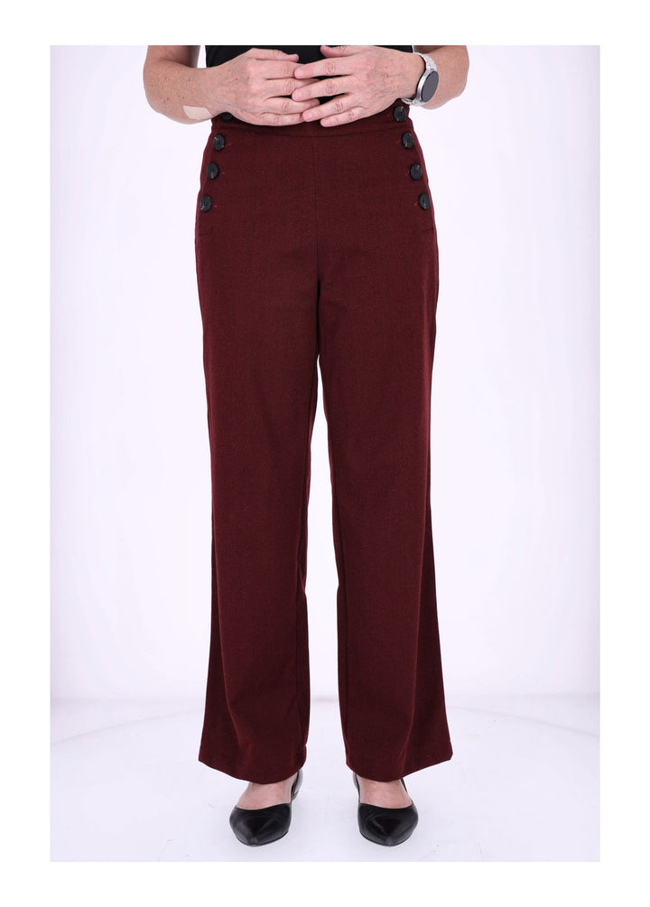 Hose Damen wideleg Knöpfe