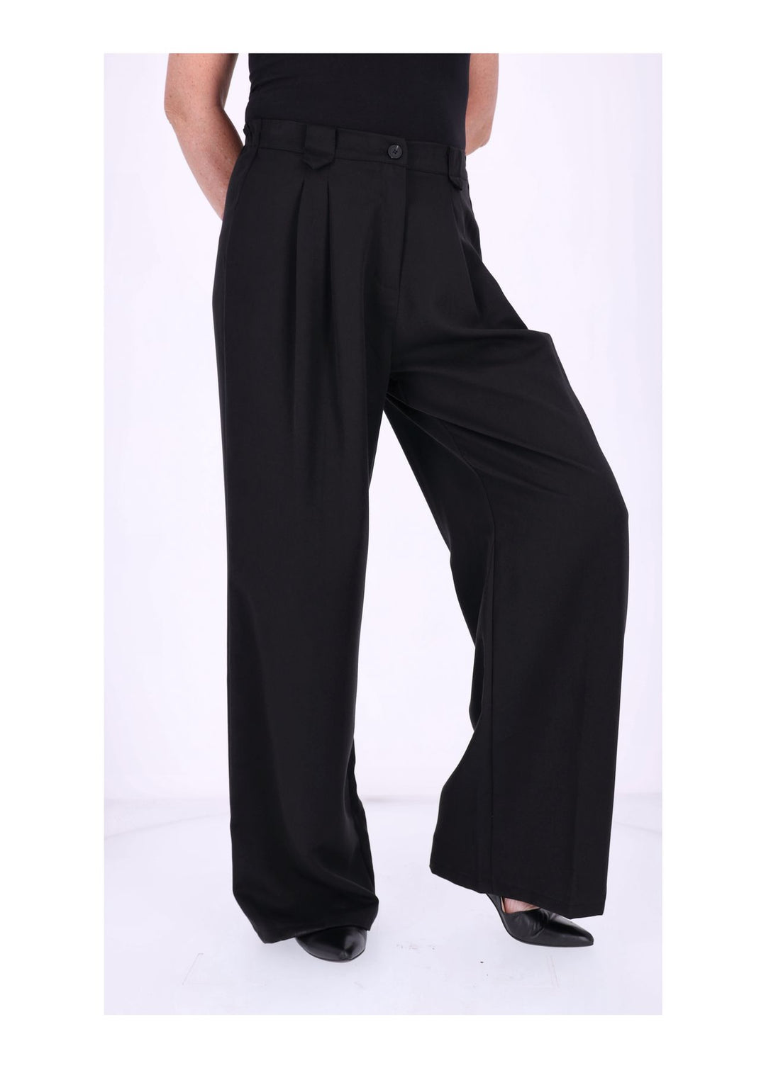 Hose weites Bein Bundfalten