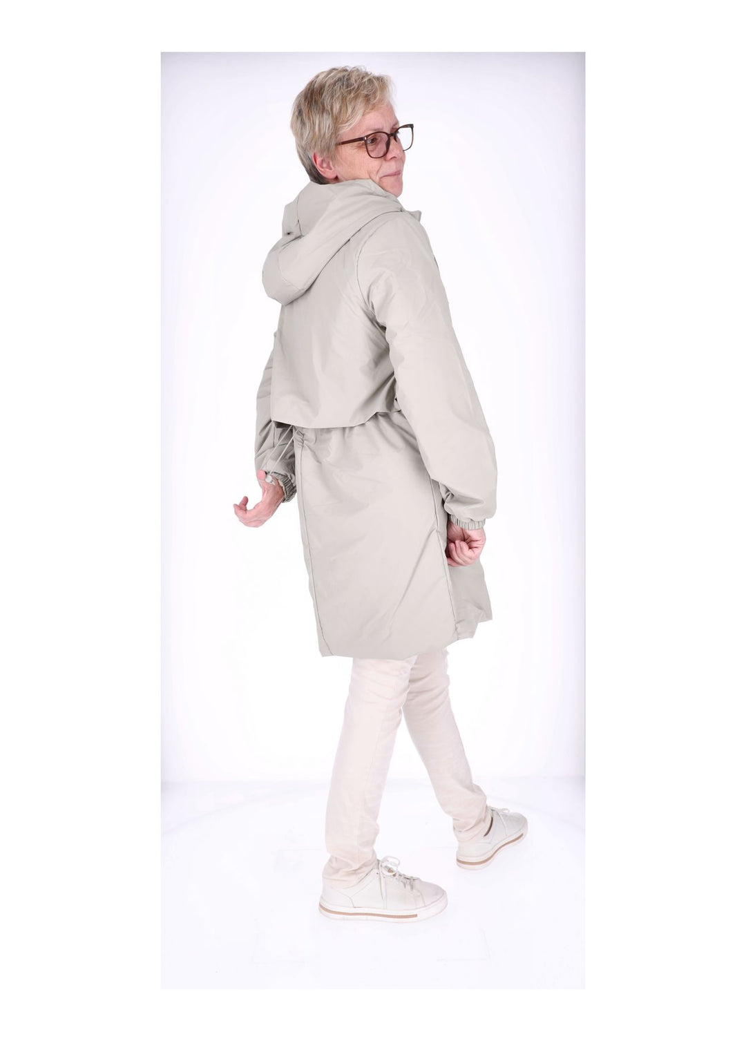 Ladies PU Jacket-Woven