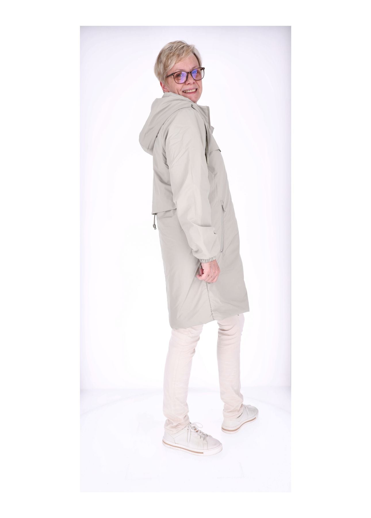 Ladies PU Jacket-Woven