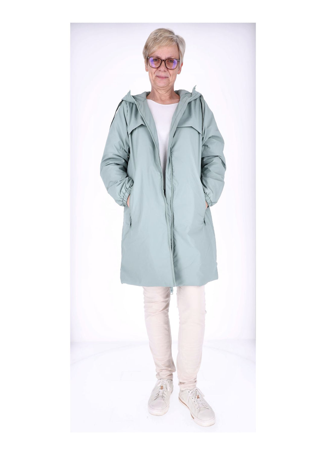 Ladies PU Jacket-Woven