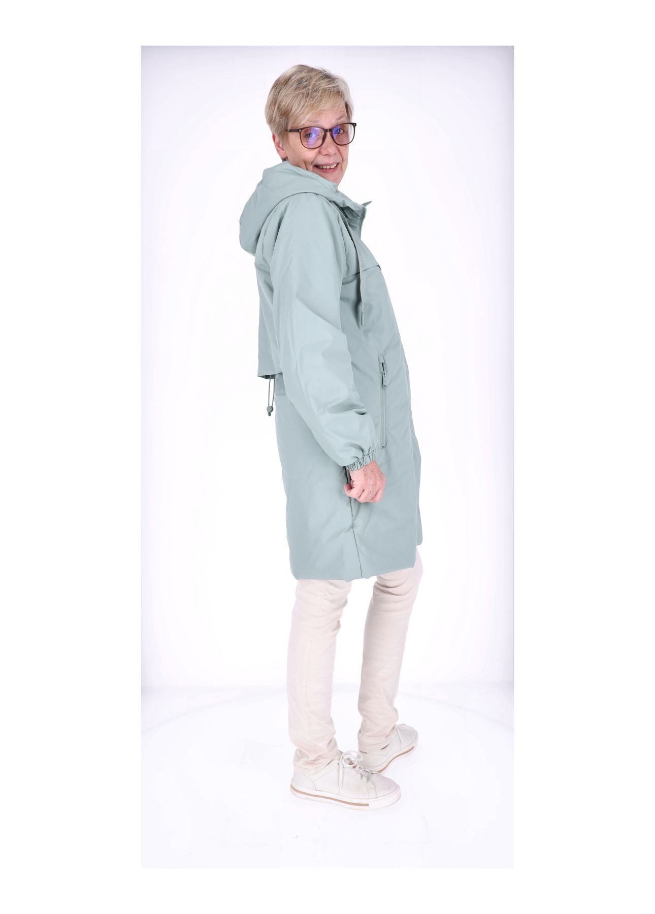 Ladies PU Jacket-Woven