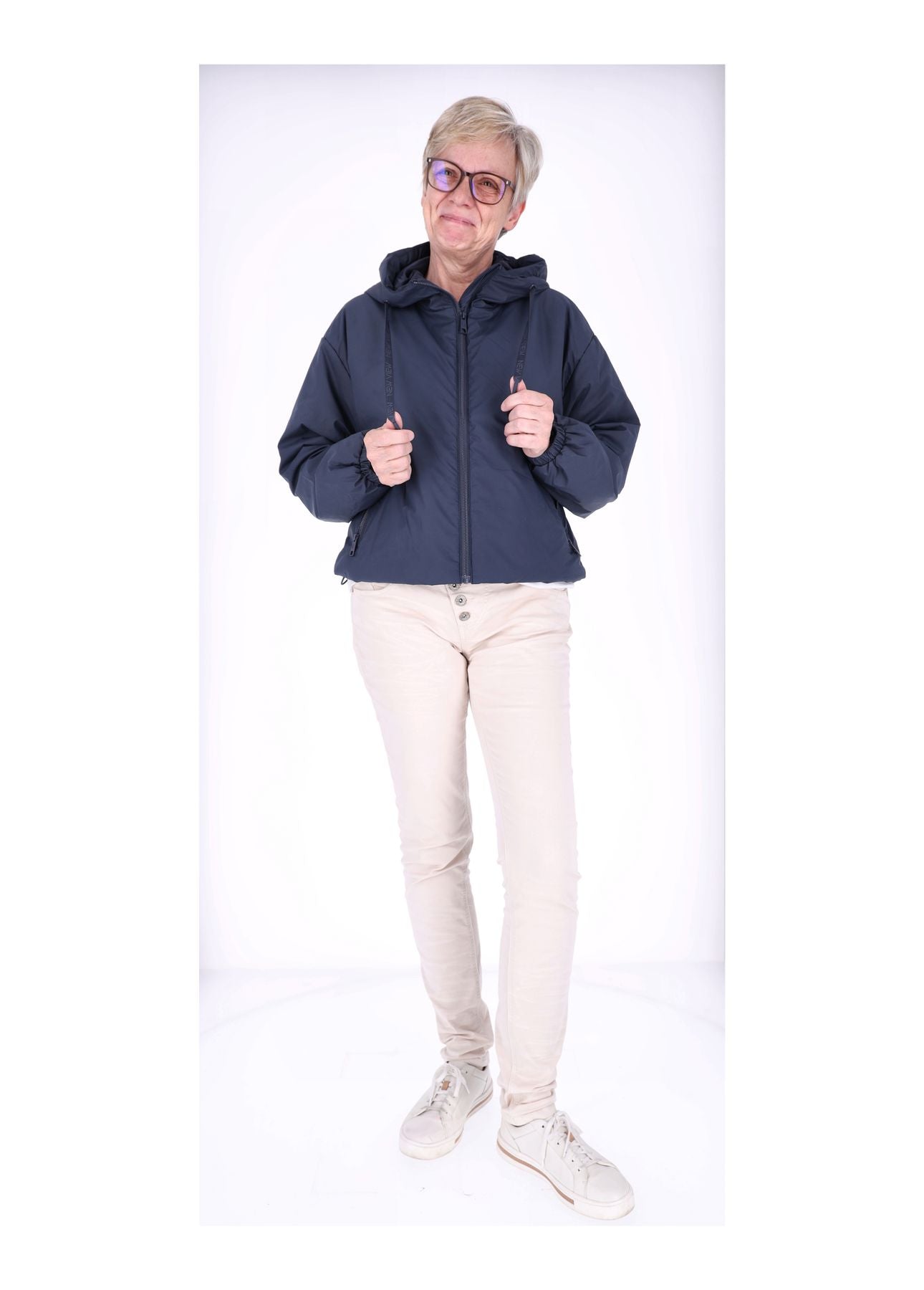 Ladies PU Jacket-Woven