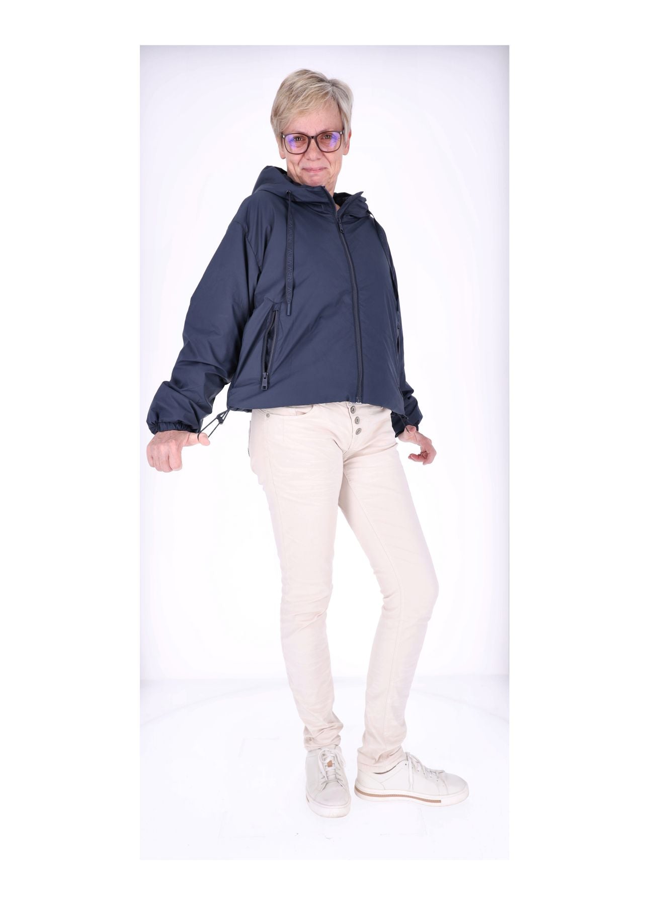 Ladies PU Jacket-Woven