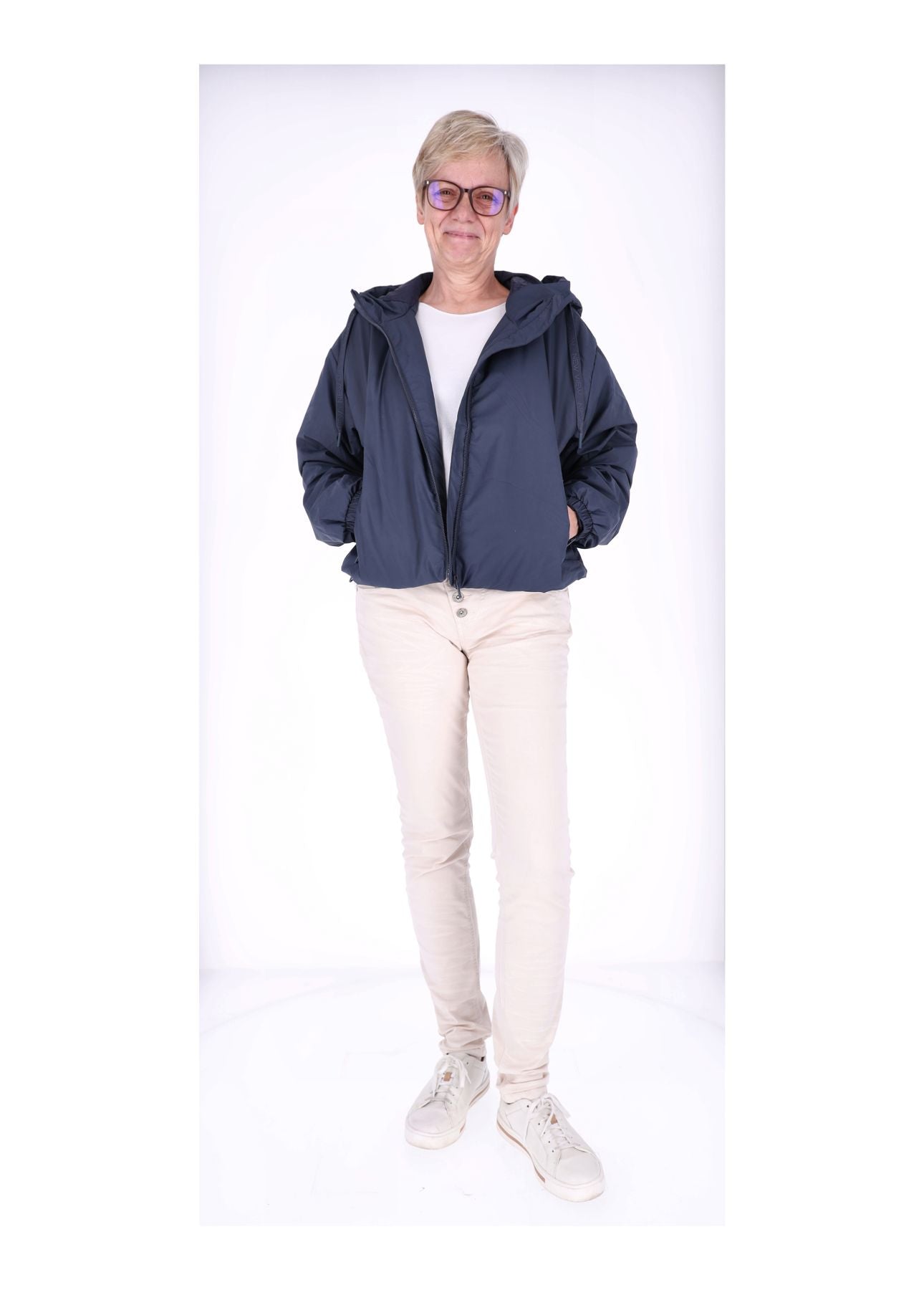 Ladies PU Jacket-Woven