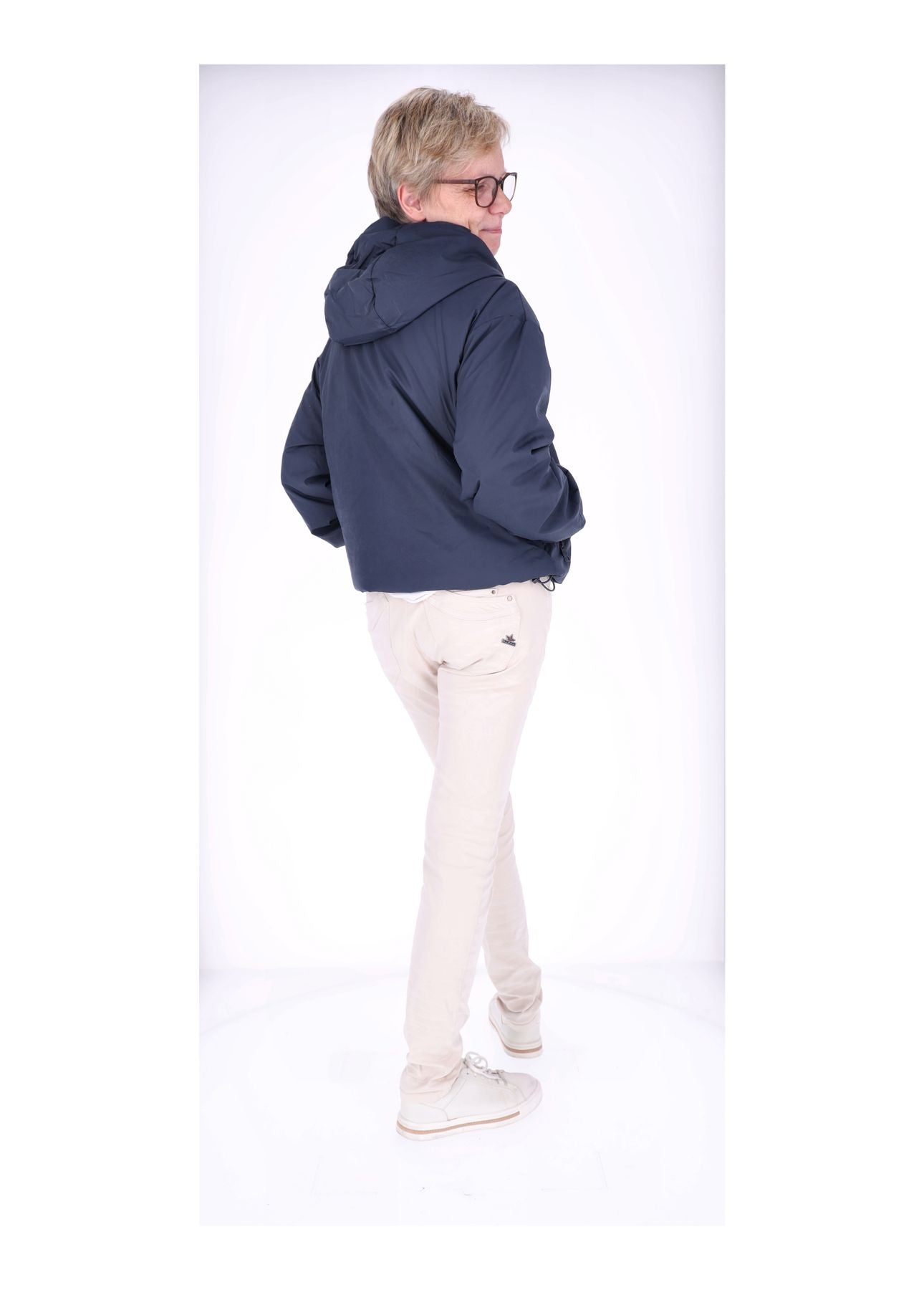 Ladies PU Jacket-Woven