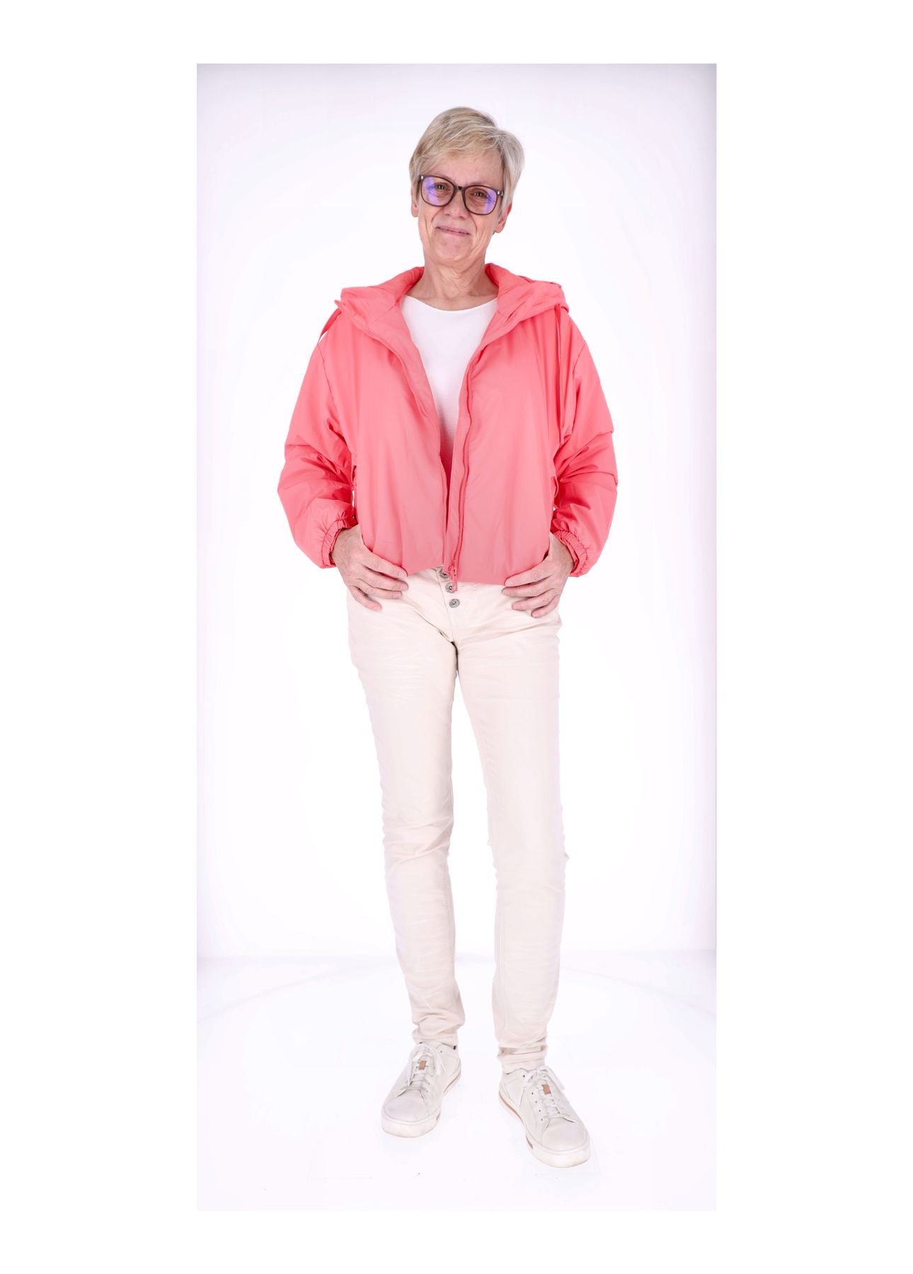 Ladies PU Jacket-Woven