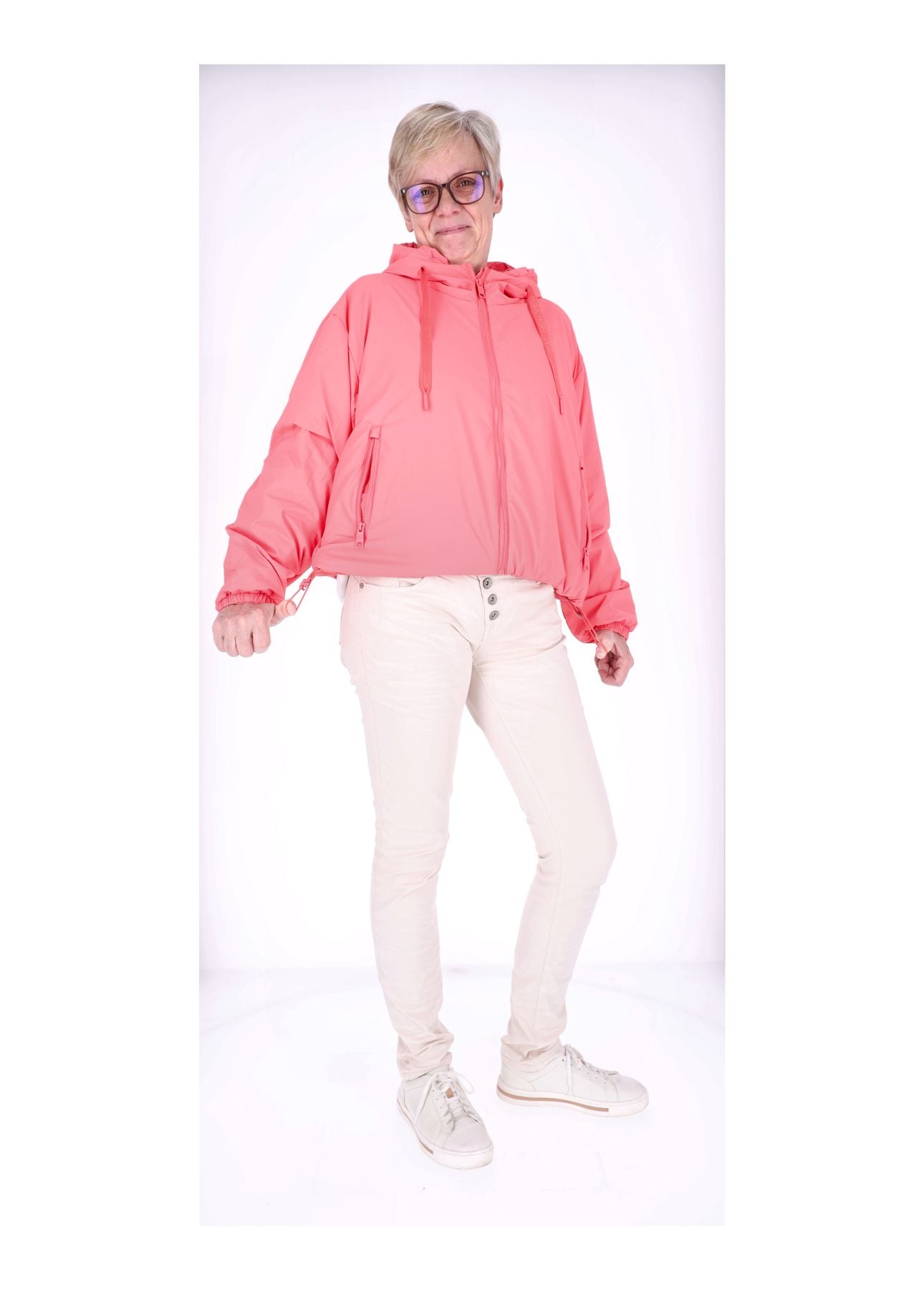 Ladies PU Jacket-Woven
