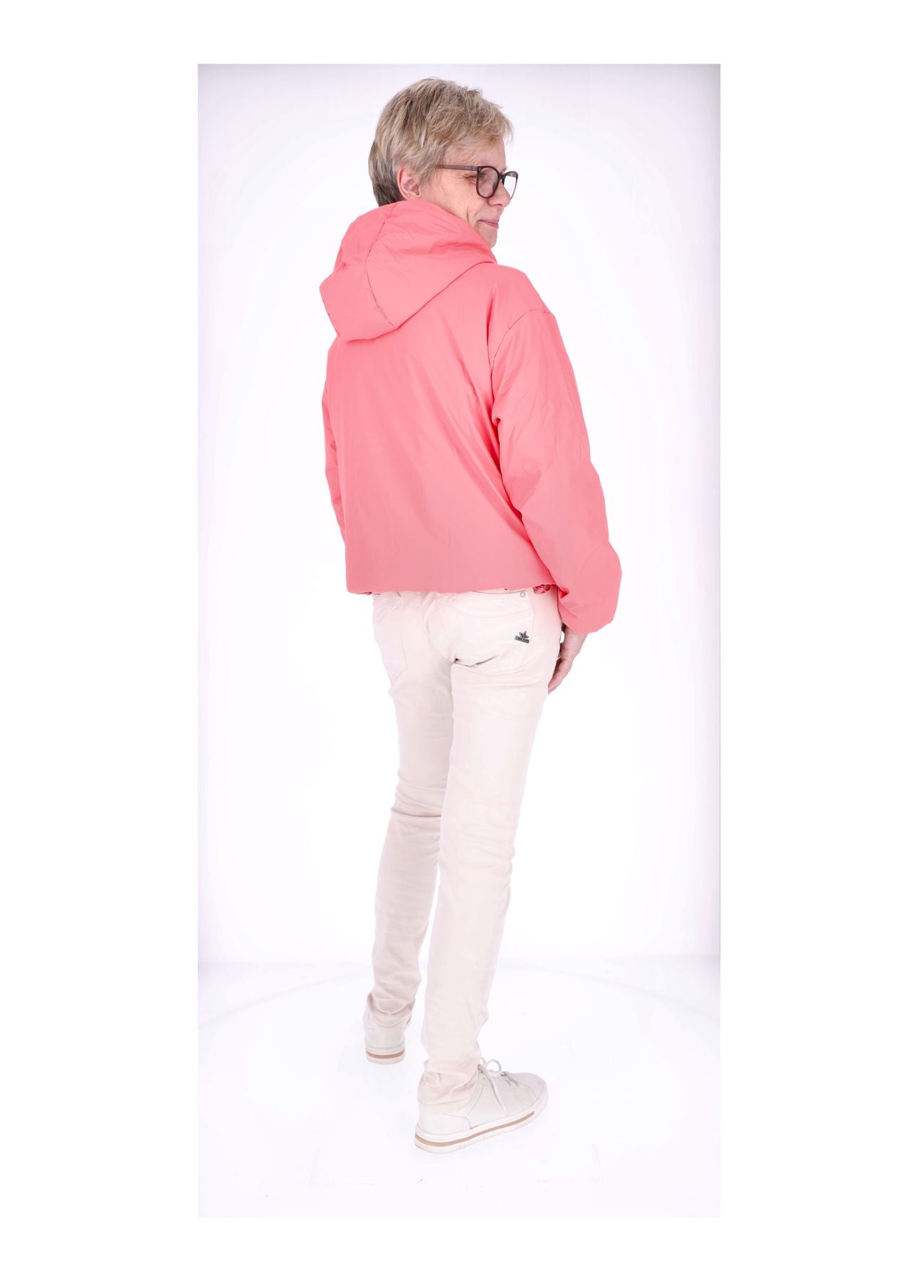 Ladies PU Jacket-Woven