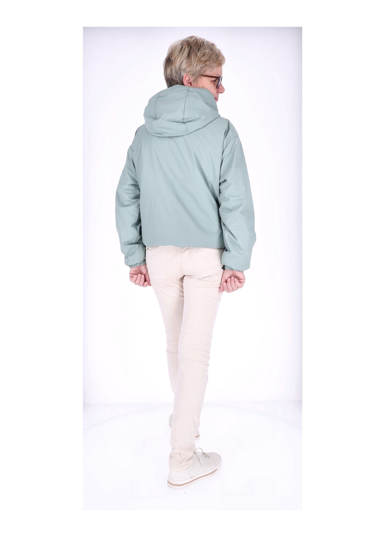 Ladies PU Jacket-Woven