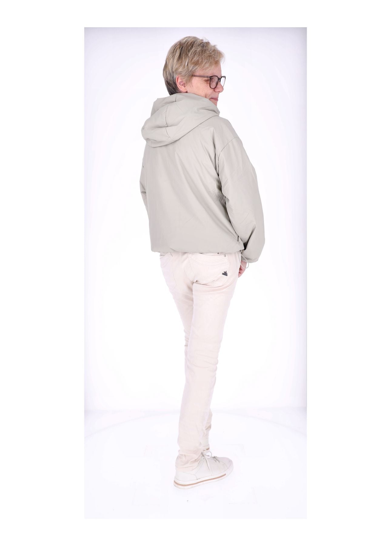 Ladies PU Jacket-Woven