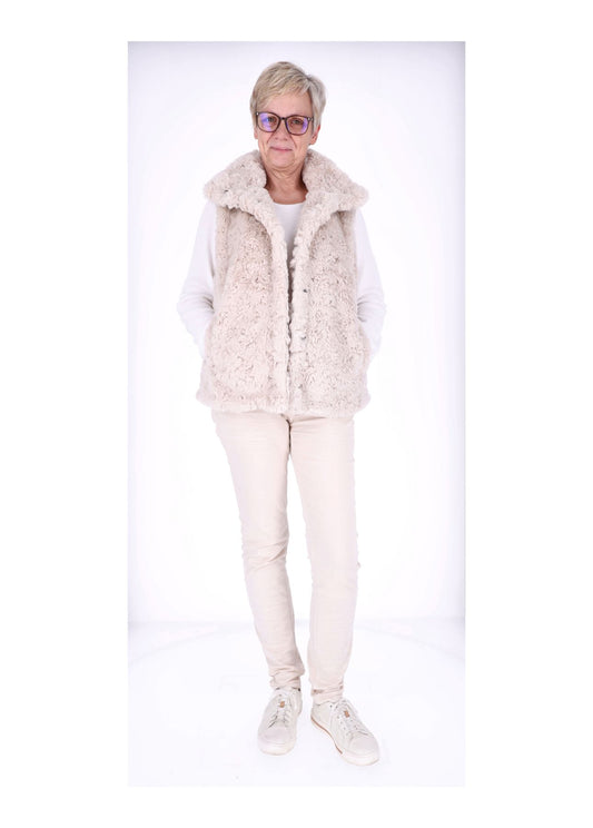 Ladies Bodywarmer-Fake Fur, Florentine