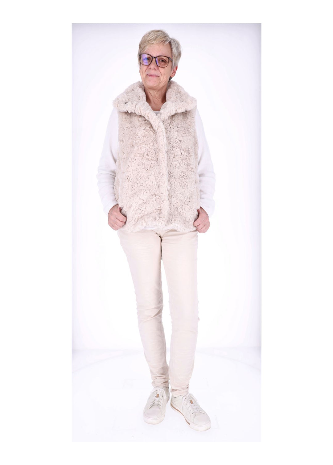 Ladies Bodywarmer-Fake Fur, Florentine
