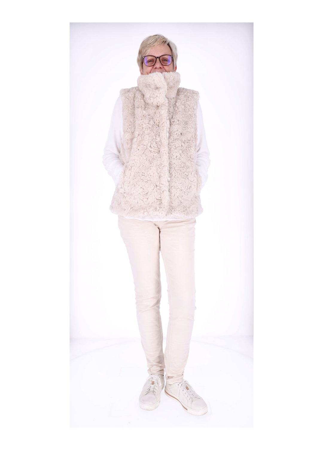 Ladies Bodywarmer-Fake Fur, Florentine